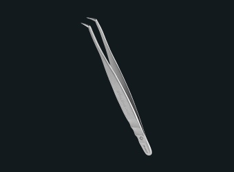 Eyelash tweezers TE-40/2 (110 mm) STALEKS EXPERT