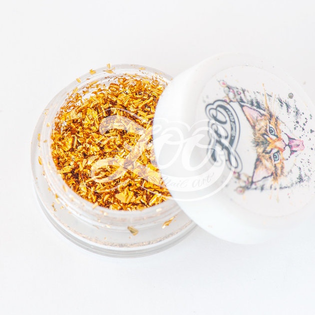 Glitter flakes gold/silver from ZOO Nail