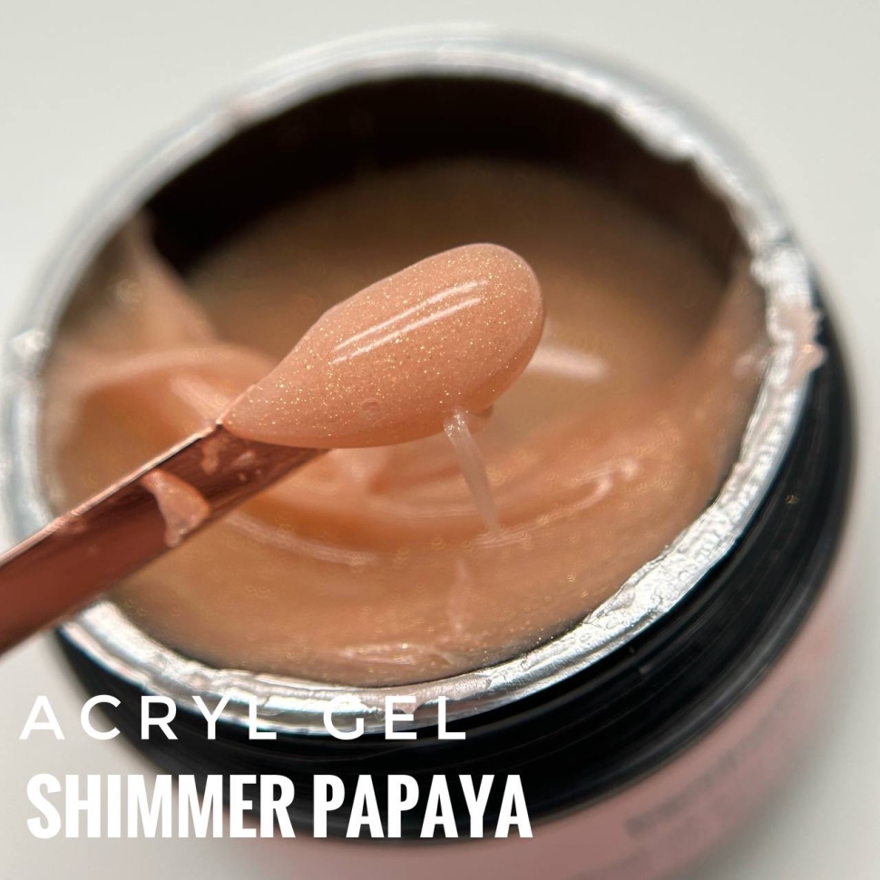 Soak-Off Acrylgel 15ml Tiegel – "Shimmer Papaya" von Trendnails
