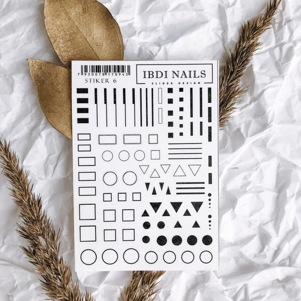 Стикер Design Stiker06 (Водорастворимые наклейки)  IBDI Nails