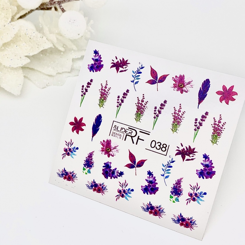 Sticker Design RF038 Blumen (Wasserlösliche Aufkleber) Слайдер