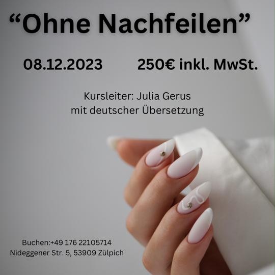 LIVE Ohne Nachfeilen  bei Julia Gerus  53909 Zülpich 08.12.2023 