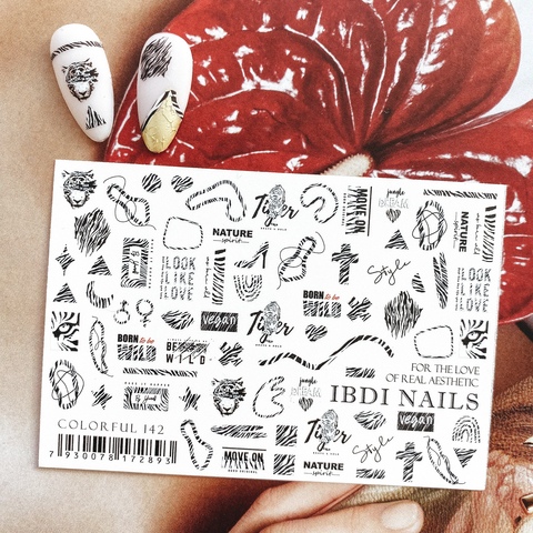 Sticker COLORFUL No.142 from IBDI Nails