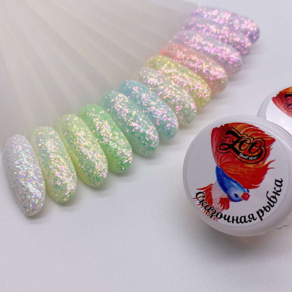 Glitterpuder pastel-neon Effekt von ZOO Nail (10 Farben) 0,2g