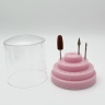 Router box with lid for 48 router bits pink