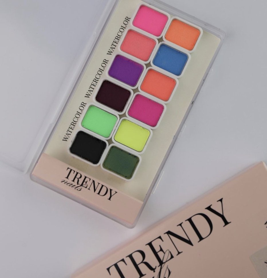 Aquarell NEON Farben (12 Farben) von Trendy Nails