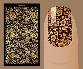 Stickers with fine gold motifs
