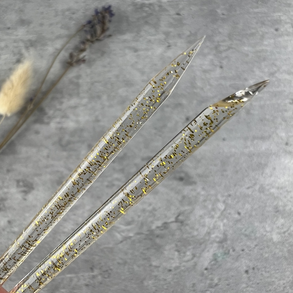 Manicure acryl sticks gold 10/50/100 pieces