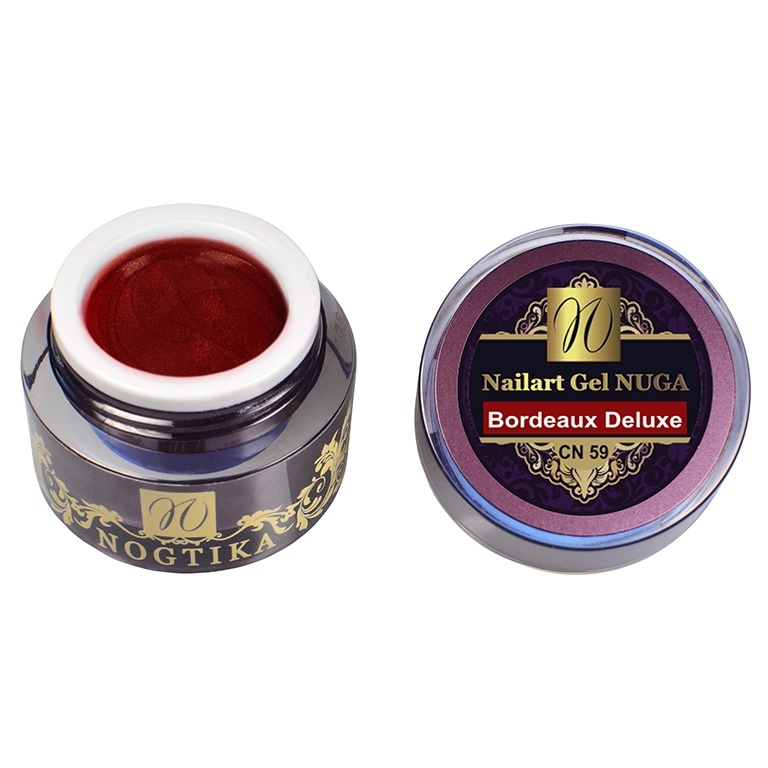 Nail art color gel NUGA (without sweat layer) "Bordeaux Deluxe"