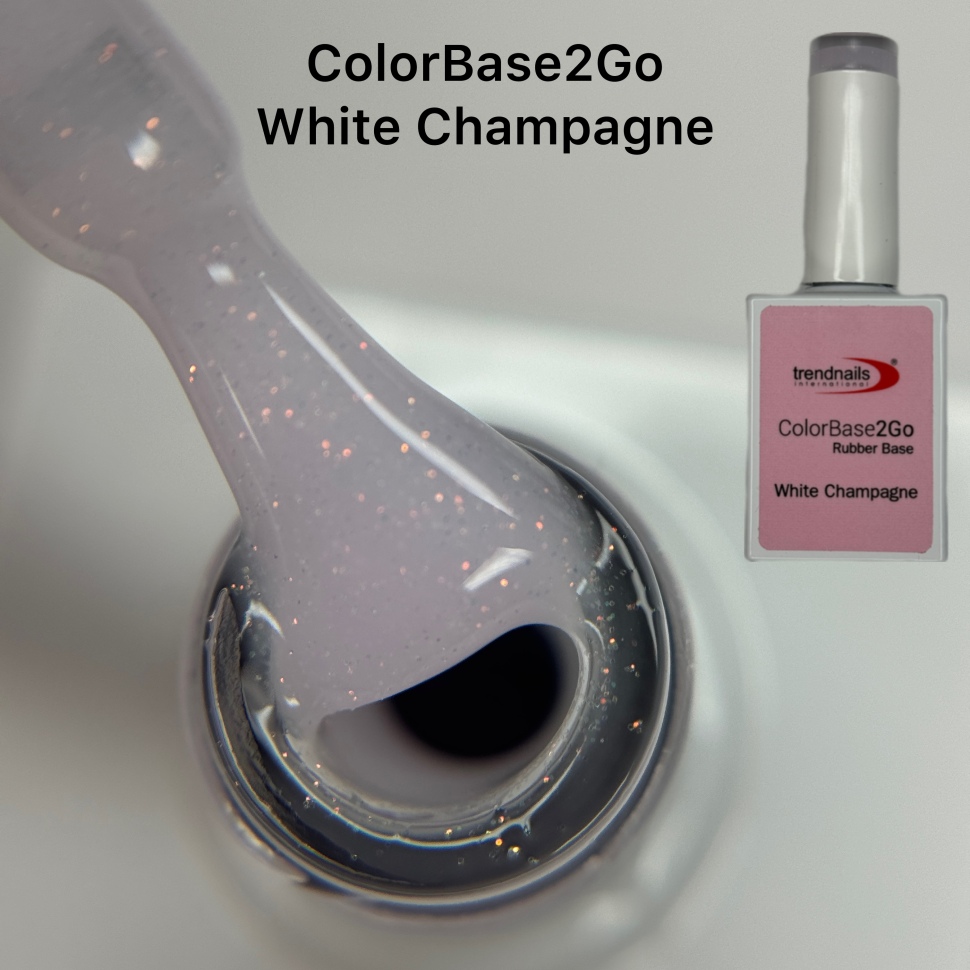 ColorBase2Go- White Champagne Руббер База эластичная 8/15мл от Trendnails
