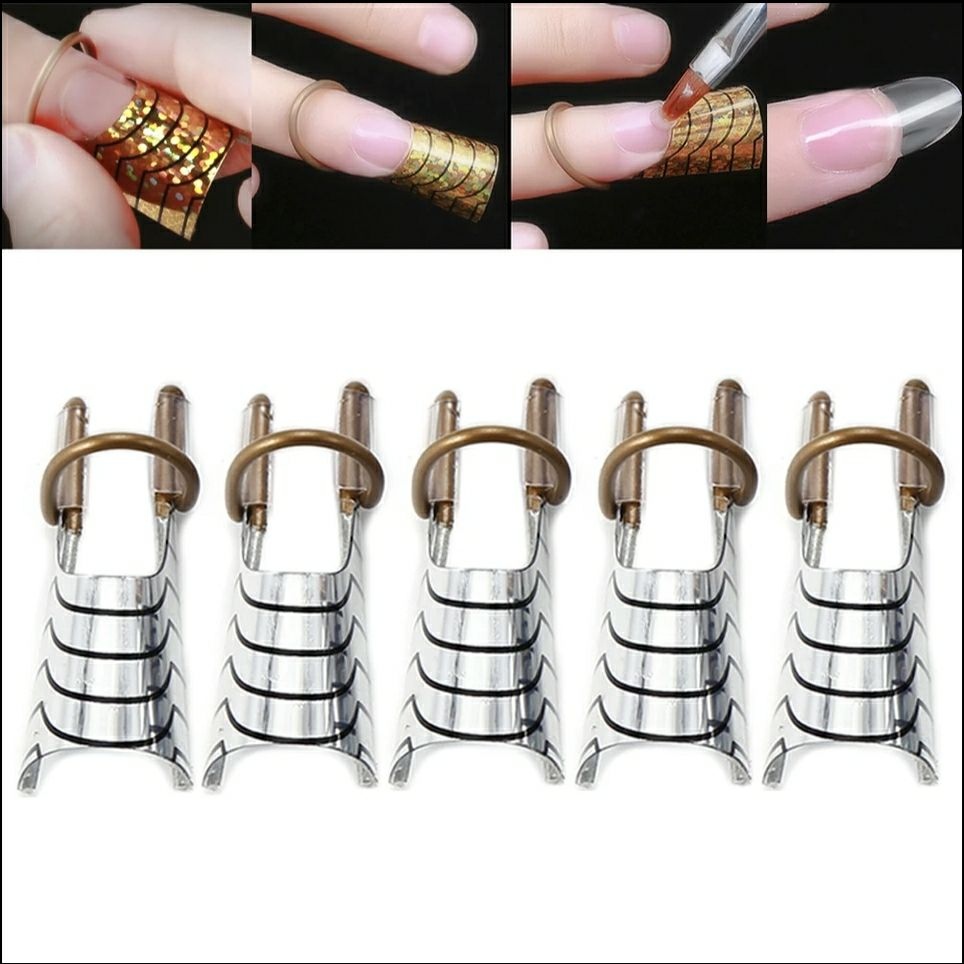 Stencils for nail extensions (reusable) 5 pieces