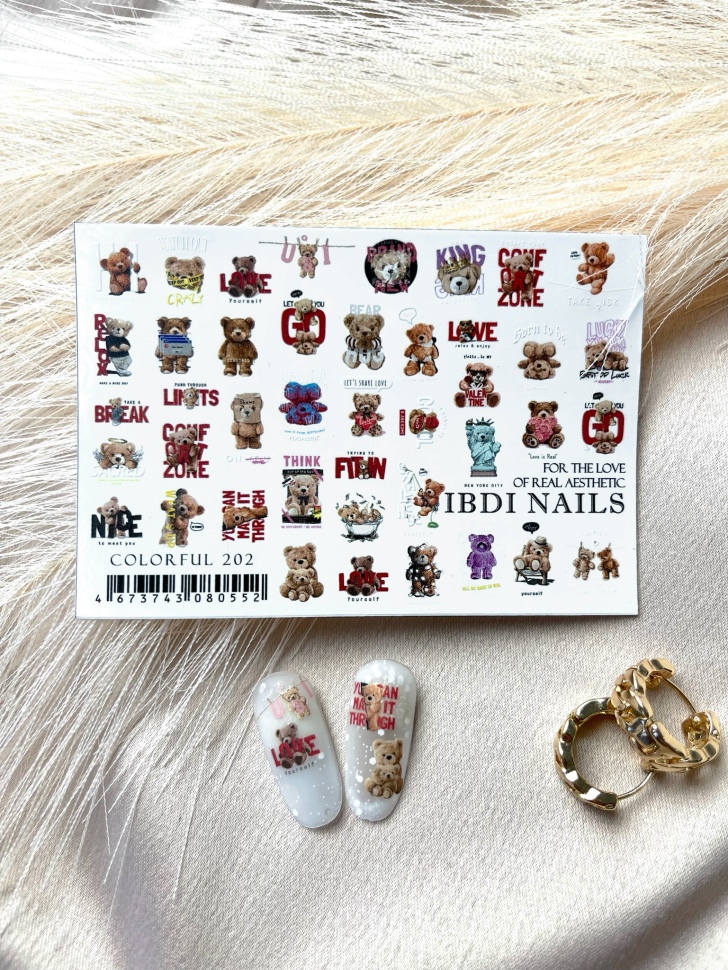 Sticker COLORFUL 202 from IBDI Nails