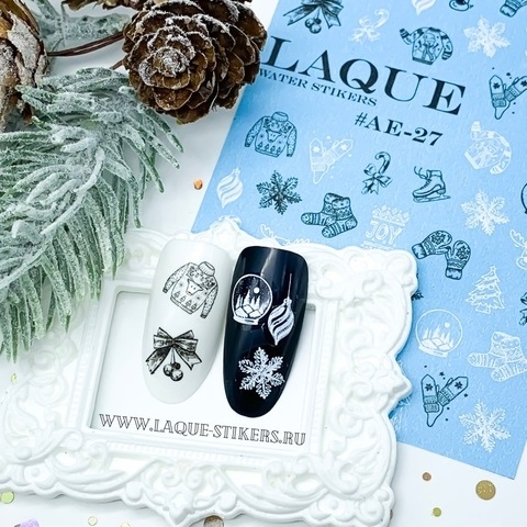 Sticker design AE27 by LAQUE (water soluble stickers) winter motifs