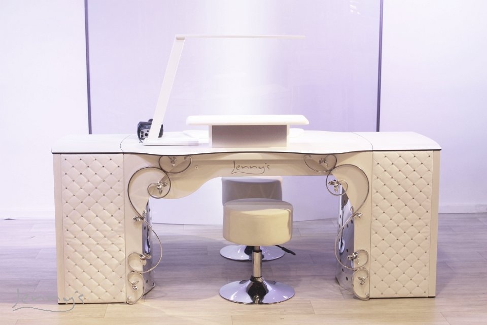 Nail table "EXCLUSIVE" incl. Fine dust extraction A-400 Roman table with 2 cupboards with 4 drawers