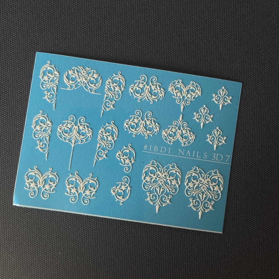 Sticker VENZEL 3D 7 white  IBDI Nails