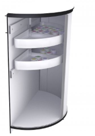Extension cupboard semicircular with 2 pull-outs, can be rotated 360 °