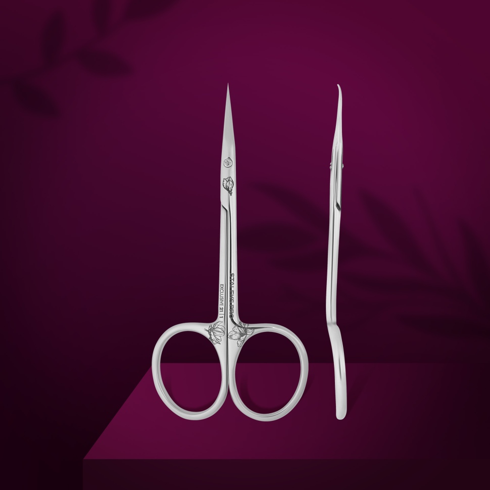 Cuticle scissors "Magnolia / Zebra" SX-21/1 STALEKS EXCLUSIVE