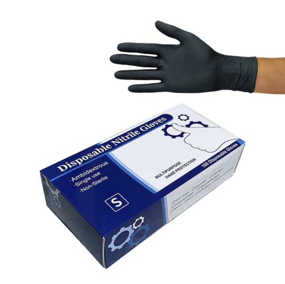Puderfreie Nitril-Handschuhe schwarz