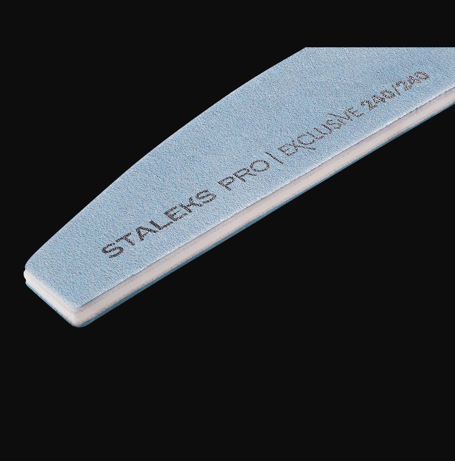 Пилка полумесяц минеральная для ногтей NFX-42 STALEKS EXKLUSIV