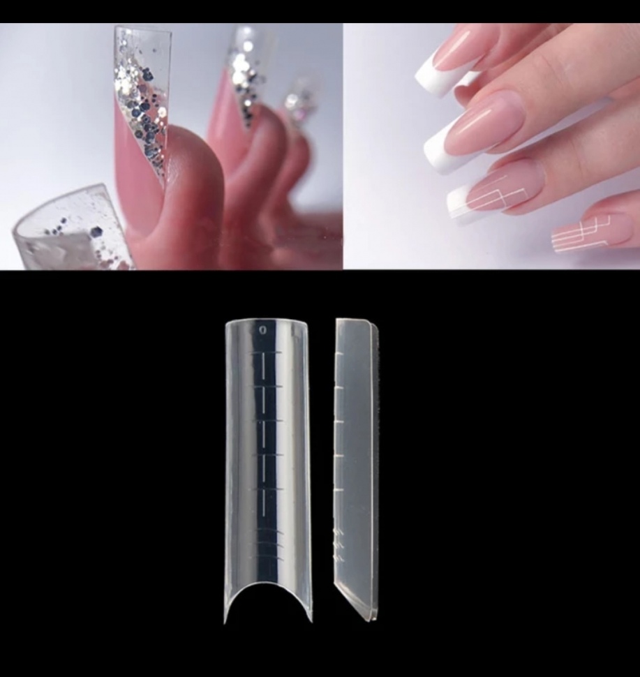 Liquid nail tips with ideal C-curve clear 120pcs