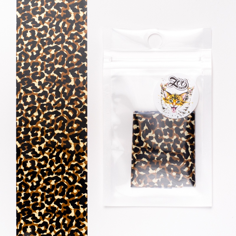 Transfer foil "Leopard" in different colors from ZOO Nail