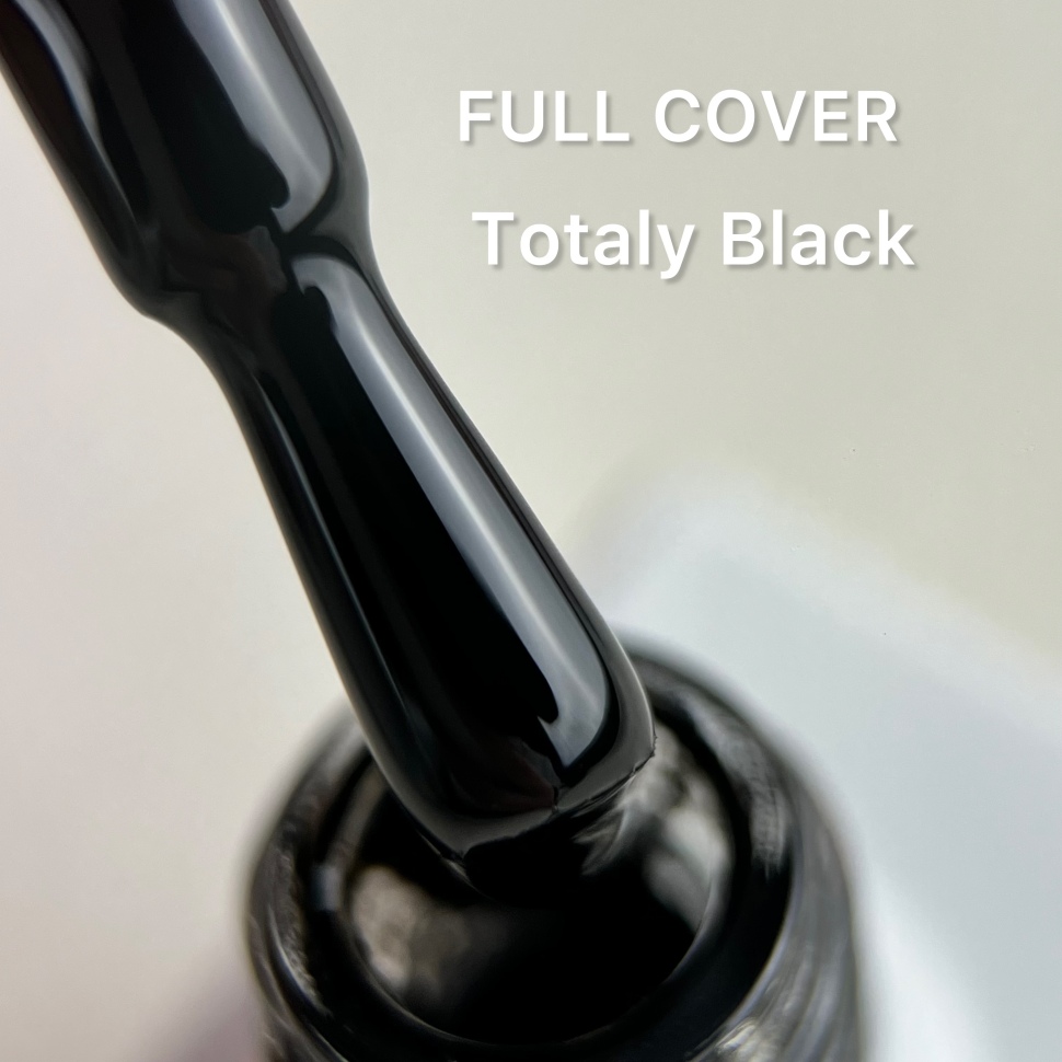 Full Cover Top Coat Totaly Black NO WIPE 10ml by Love My Nails