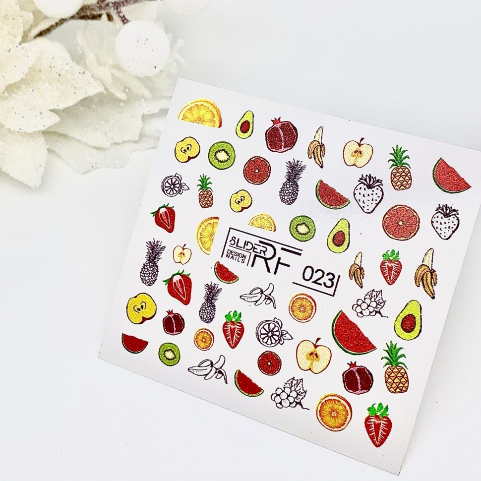 Sticker Design RF023 Fruits (Water Soluble Stickers) Слайдер